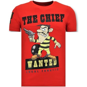 textil Hombre Camisetas manga corta Local Fanatic Camiseta Piedras The Chief Wanted Rojo