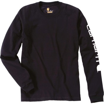 textil Camisetas manga larga Carhartt T-shirt manches longues  Logo Negro