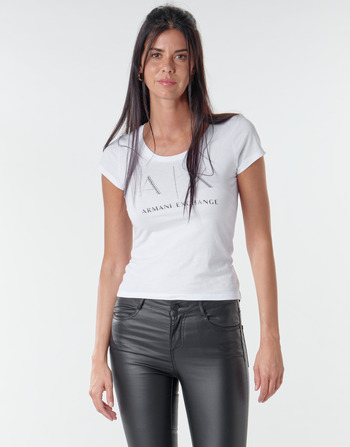 textil Mujer Camisetas manga corta Armani Exchange 8NYT83 Blanco