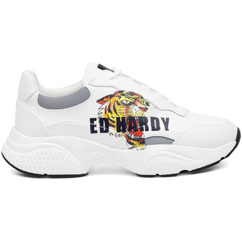 Zapatos Zapatillas bajas Ed Hardy Insert runner-tiger-white/multi Blanco