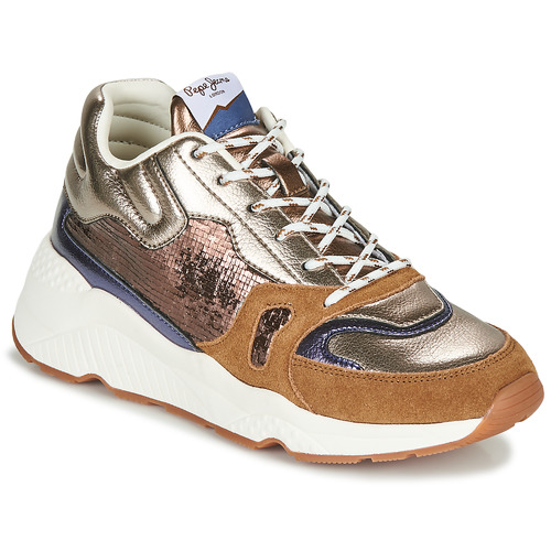 Zapatos Mujer Zapatillas bajas Pepe jeans HARLOW SPACE Bronce