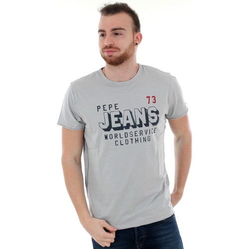 textil Hombre Camisetas manga corta Pepe jeans PM506758 KENTH - 921 MISTY GREY Gris