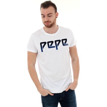 textil Hombre Camisetas manga corta Pepe jeans PM506097 MACK - 800 WHITE Blanco