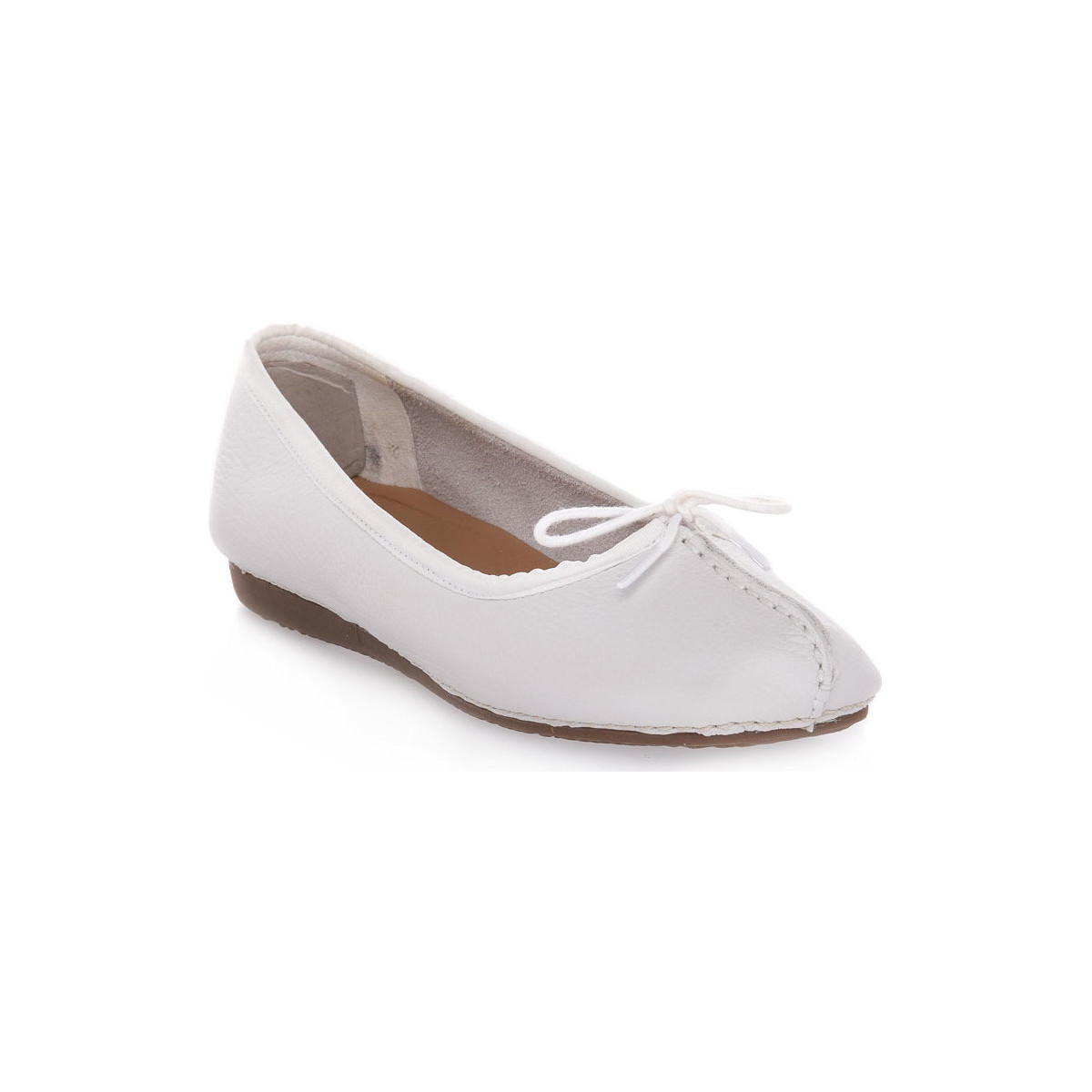 Zapatos Mujer Bailarinas-manoletinas Clarks FRECKLE ICE WHITE Blanco