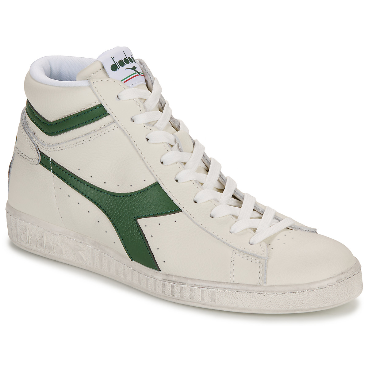 Zapatos Zapatillas altas Diadora GAME L HIGH WAXED Blanco / Verde