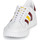 Zapatos Zapatillas bajas adidas Originals TEAM COURT Blanco / Burdeo / Amarillo