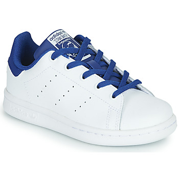 Zapatos Niño Zapatillas bajas adidas Originals STAN SMITH C Blanco / Azul