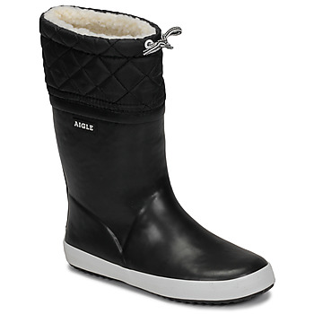 Zapatos Niños Botas de nieve Aigle GIBOULEE Negro / Blanco