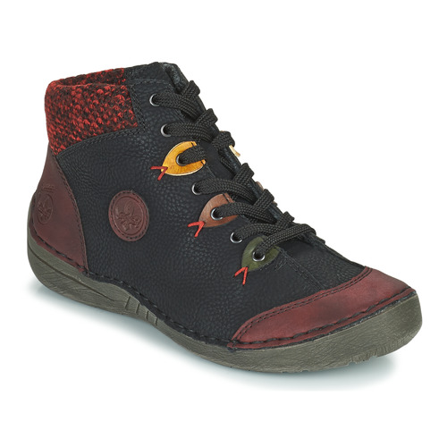Zapatos Mujer Botas de caña baja Rieker 52513-36 Negro / Burdeo