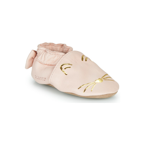 Zapatos Niña Pantuflas para bebé Robeez GOLDY CAT Rosa / Oro