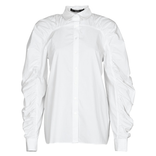 textil Mujer Camisas Karl Lagerfeld POPLIN BLOUSE W/ GATHERING Blanco