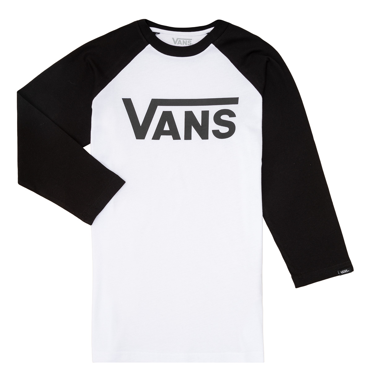 textil Niños Camisetas manga larga Vans VANS CLASSIC RAGLAN Negro / Blanco