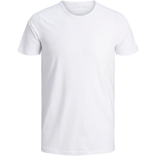 textil Hombre Camisetas manga corta Jack & Jones 12058529 BASIC O-NECK TEE SS NOOS OPTICAL WHITE Blanco