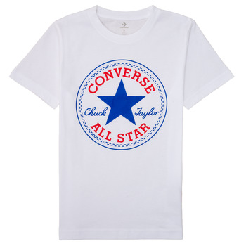 textil Niño Camisetas manga corta Converse CORE CHUCK PATCH TEE Blanco