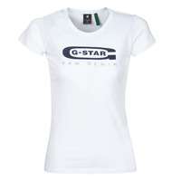 textil Mujer Camisetas manga corta G-Star Raw GRAPHIC 20 SLIM R T WMN SS Blanco