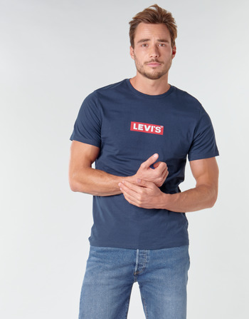 textil Hombre Camisetas manga corta Levi's BOXTAB GRAPHIC TEE Azul