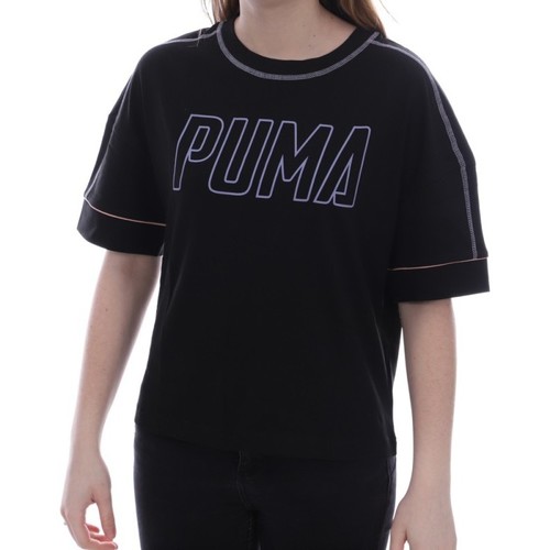 textil Mujer Camisetas manga corta Puma  Negro