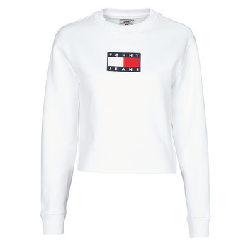 textil Mujer Sudaderas Tommy Jeans TJW TOMMY FLAG CREW Blanco