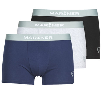Ropa interior Hombre Boxer Mariner PACK COTON BIO X3 Negro / Marino / Gris