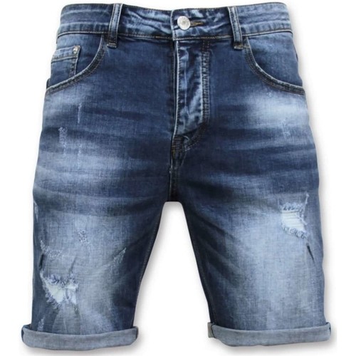 textil Hombre Pantalones cortos Enos Pantalones Cortos Rasgado Corto Azul