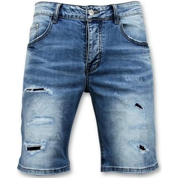 textil Hombre Pantalones cortos Enos Pantalones Cortos Jeans Rotos Corto Azul