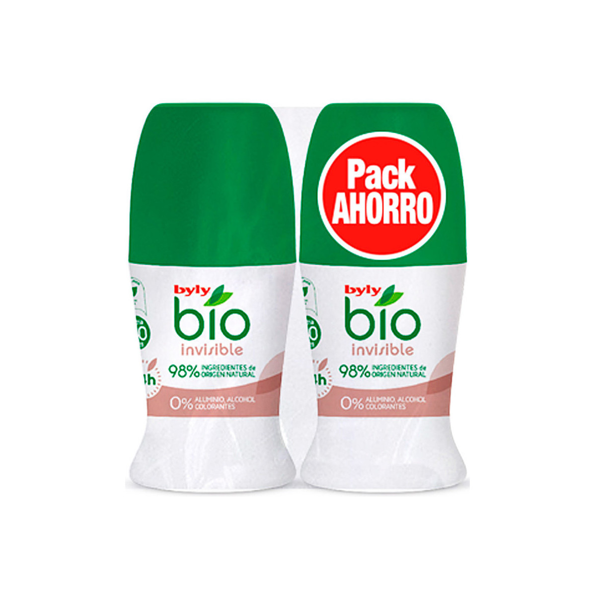 Belleza Tratamiento corporal Byly Bio Natural 0% Invisible Deo Roll-on Lote 2 X 