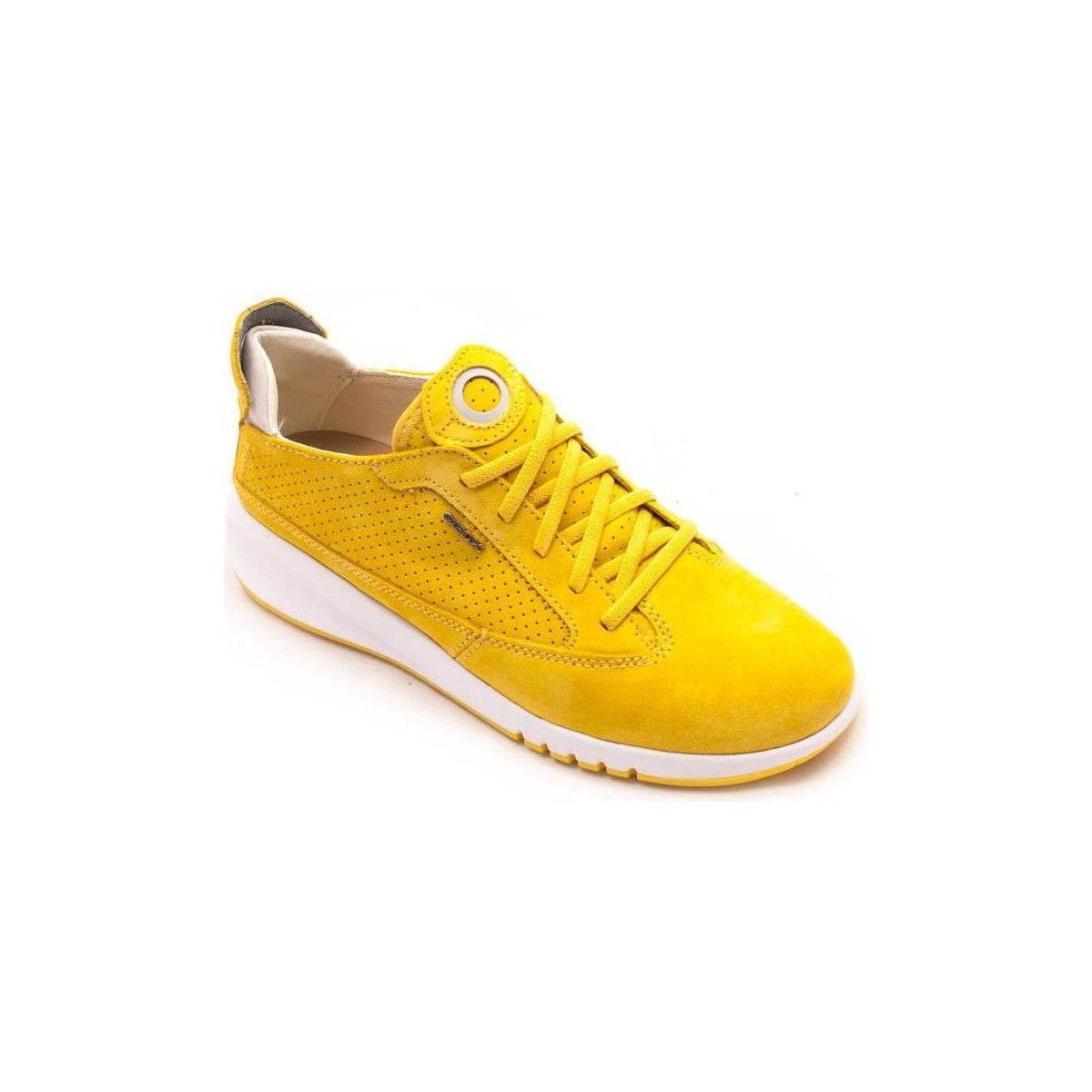 Zapatos Mujer Deportivas Moda Geox Aerantis A Suede Amarillo