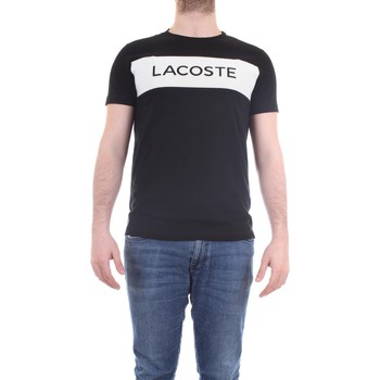 textil Hombre Camisetas manga corta Lacoste TH4865-00 T-Shirt/Polo hombre Negro / blanco Rojo