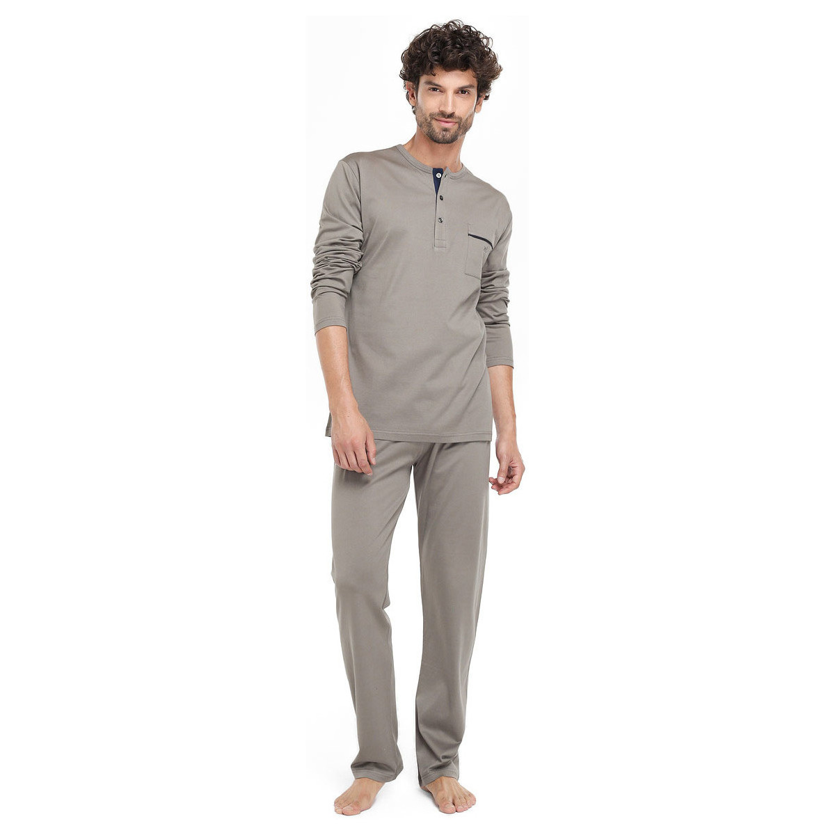 textil Hombre Pijama Zd - Zero Defects Pijama hilo de Escocia topo Marrón