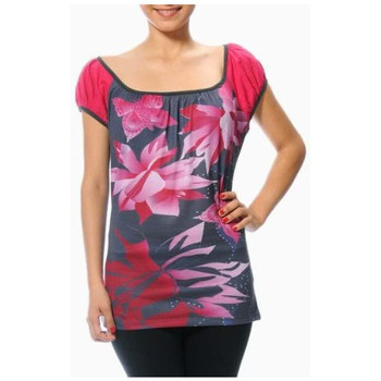 textil Mujer Tops y Camisetas Smash T Shirt femme Batang gris/rose Rosa