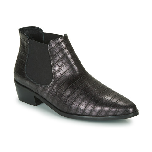 Zapatos Mujer Botas de caña baja Fericelli NANARUM Negro / Plata