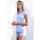 textil Mujer Pijama Admas Fresco y suave  Camiseta de pijamas cortos Azul