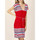 textil Mujer Vestidos Admas Elegante vestido de verano mangas cortas rayas rojas Rojo
