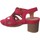 Zapatos Mujer Sandalias Mephisto Blanca Rojo