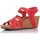 Zapatos Mujer Sandalias Interbios 5633 Rojo