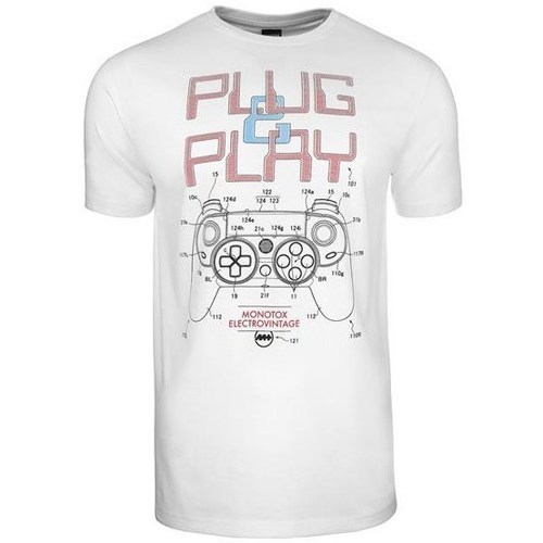 textil Hombre Camisetas manga corta Monotox Plugplay Blanco