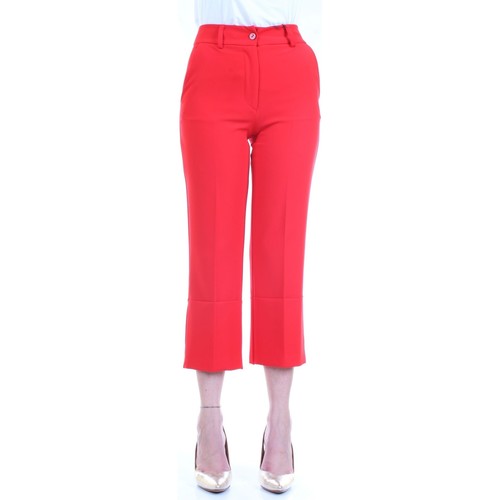 textil Mujer Pantalones con 5 bolsillos Lanacaprina PF2235 Pantalones mujer rojo Rojo