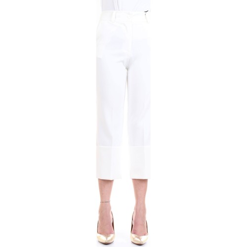 textil Mujer Pantalones con 5 bolsillos Lanacaprina PF2235 Pantalones mujer Blanco Blanco