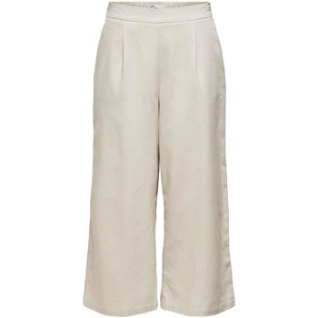 textil Mujer Pantalones Only ONLCARISA-BIBS CULOTTE PANT Beige
