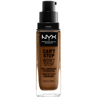 Belleza Mujer Base de maquillaje Nyx Professional Make Up Can't Stop Won't Stop Full Coverage Foundation sienna 