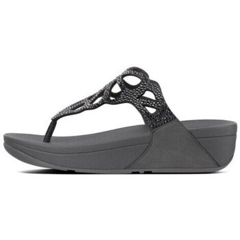 Zapatos Mujer Chanclas FitFlop BUMBLE CRYSTAL TOE POST PEWTER es Negro
