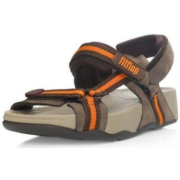 Zapatos Niños Sandalias FitFlop Hyker TM boy chocolate/orange (leather) Negro