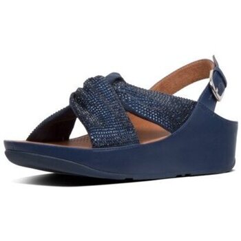 Zapatos Mujer Sandalias FitFlop TWISS CRYSTAL BACK-STRAP SANDALS MIDNIGHT NAVY Negro