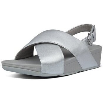Zapatos Mujer Sandalias FitFlop LULU LEATHER BACK-STRAP SANDALS SILVER Negro