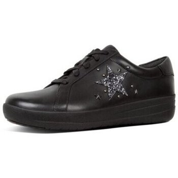 Zapatos Mujer Zapatillas bajas FitFlop NEW TENNIS SNEAKER STAR APPLIQUE BLACK Negro