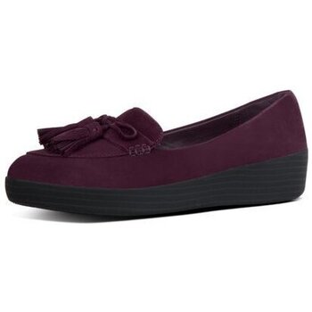 Zapatos Mujer Mocasín FitFlop TASSEL BOW TM SNEAKERLOAFER DEEP PLUM Negro