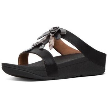 Zapatos Mujer Zuecos (Mules) FitFlop FINO DRAGONFLY SLIDE BLACK Negro