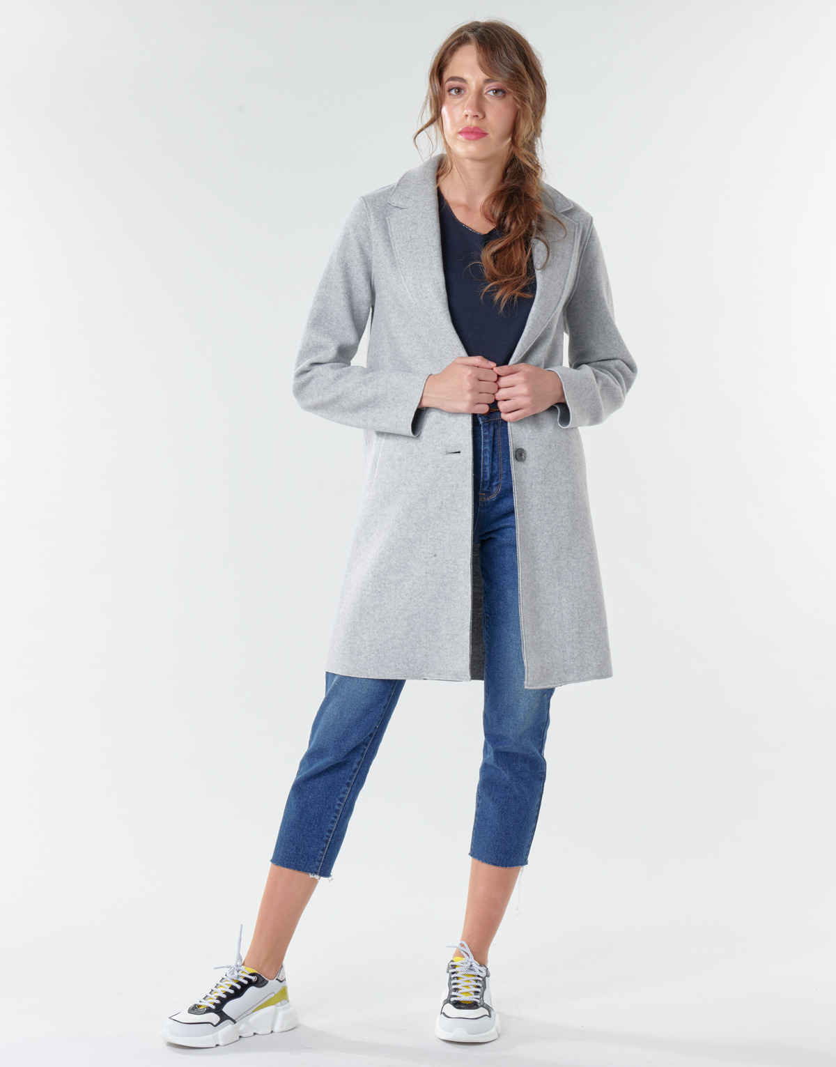 textil Mujer Abrigos Only ONLCARRIE BONDED Gris
