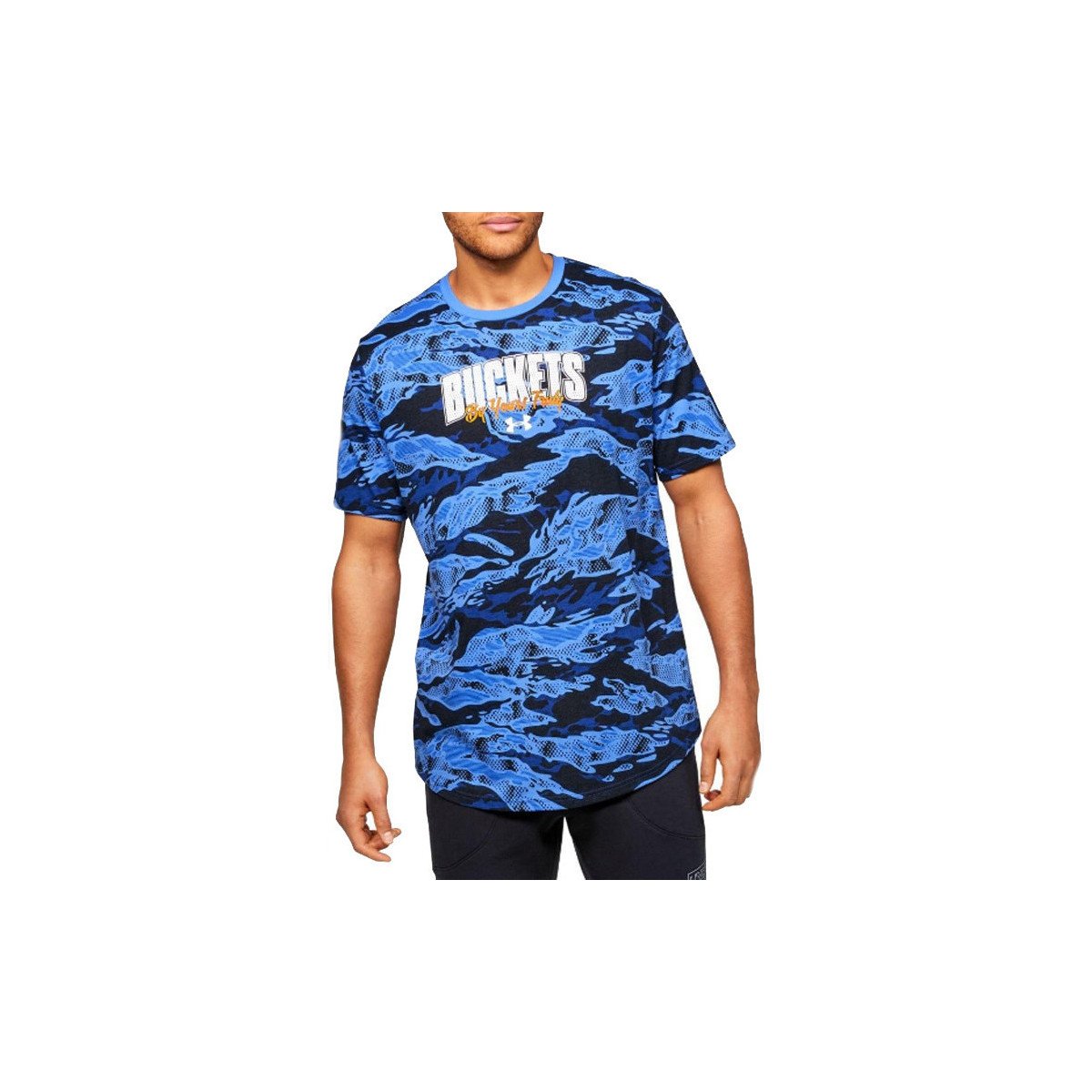 textil Hombre Camisetas manga corta Under Armour Baseline Verbiage Tee Azul