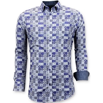 textil Hombre Camisas manga larga Tony Backer De Lujo S Azul
